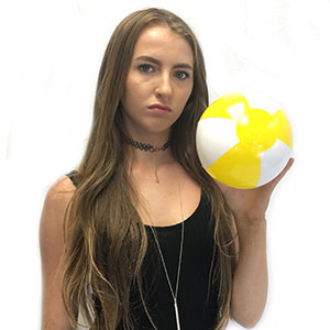 6'' Yellow & White Beach Balls