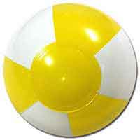 6'' Yellow & White Beach Balls