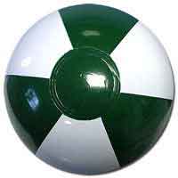 12'' Dark Green & White Beach Balls