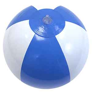 9'' Light Blue & White Beach Balls