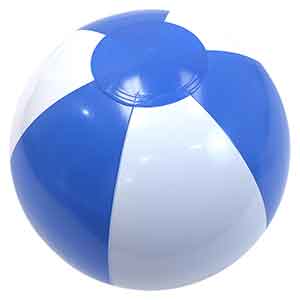 9'' Light Blue & White Beach Balls