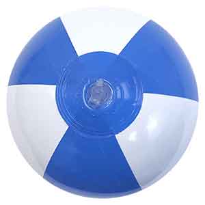 9'' Light Blue & White Beach Balls