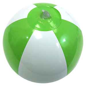 12'' Lime Green & White Beach Balls