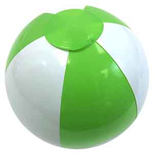 9'' Lime Green & White Beach Balls