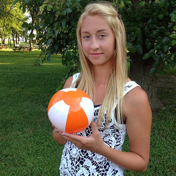 9'' Orange & White Beach Balls