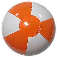 9'' Orange & White Beach Balls