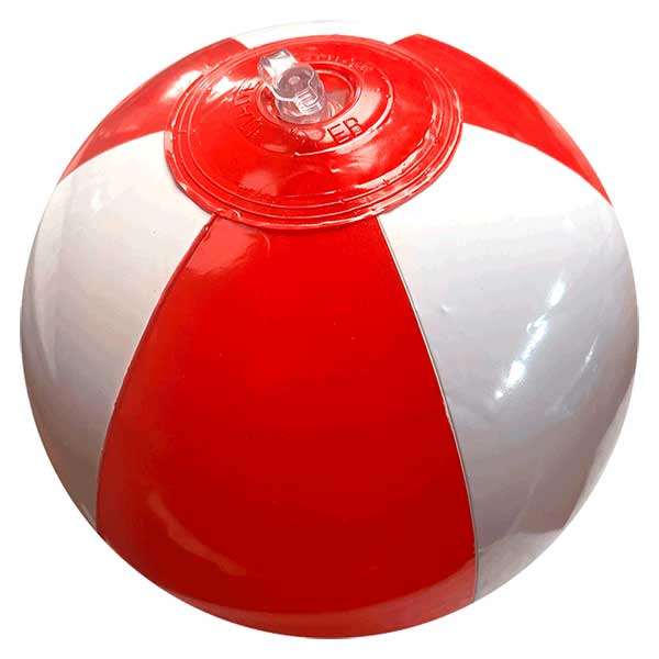 9'' Red & White Beach Balls