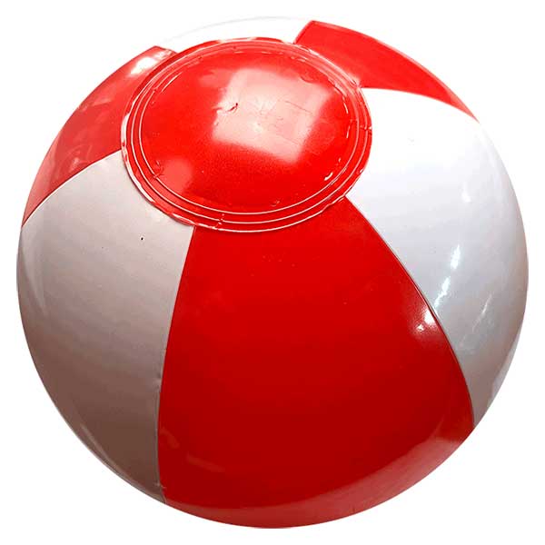 9'' Red & White Beach Balls