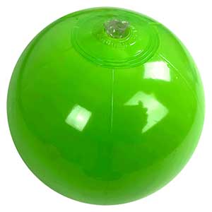 9'' Solid Lime Green Beach Balls