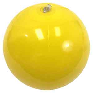 9'' Solid Yellow Beach Balls