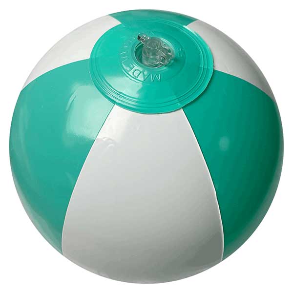 9'' Teal & White Beach Balls
