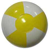 9'' Yellow & White Beach Balls