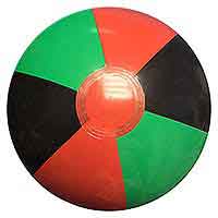 16'' Green Black & Burnt Red Beach Balls