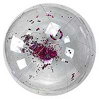 28'' Transparent Pink Glitter Beach Ball