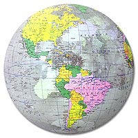 16'' Diameter Clear Political Globe Beach Balls