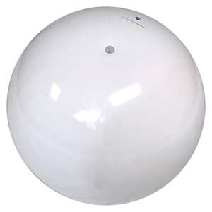 Clearance - 48'' Solid White Glow-Ready Beach Ball 1.25