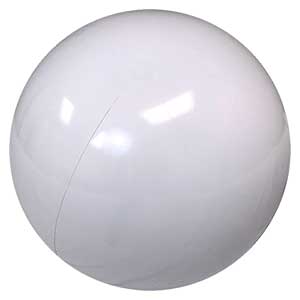 Clearance - 48'' Solid White Glow-Ready Beach Ball 1.25