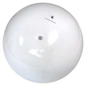 Clearance - 48'' Solid White Glow-Ready Beach Ball 1.25