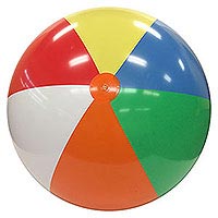 6-FT Deflated Size Multicolor Beach Ball