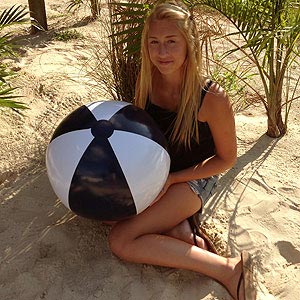 24'' Navy & White Beach Balls