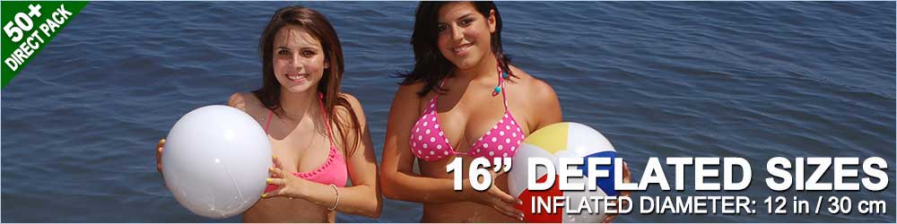 16-inch deflated size Beach Balls