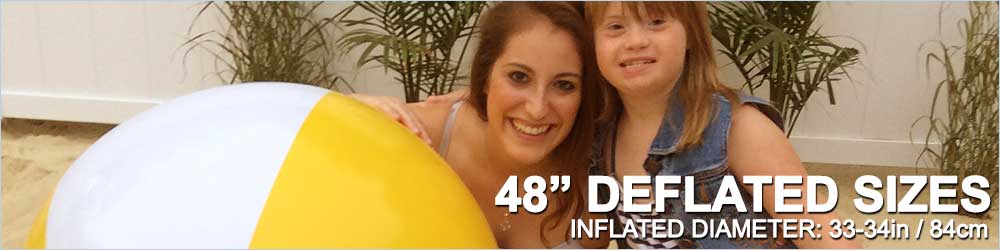 48-inch deflated size Beach Balls