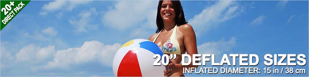 20-inch deflated size Beach Balls