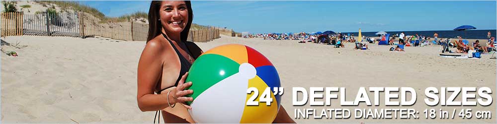 24-Inch Deflated Size Beach Balls