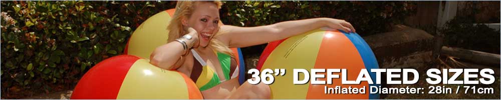 36-Inch Deflated Size Beach Balls