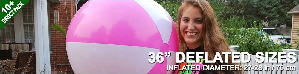 36-inch deflated size Beach Balls