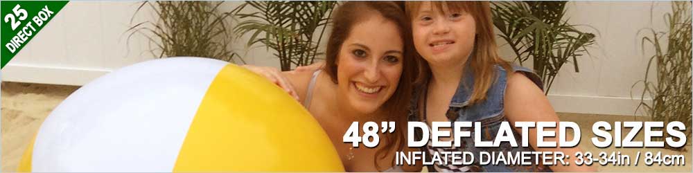 48-inch deflated size Beach Balls