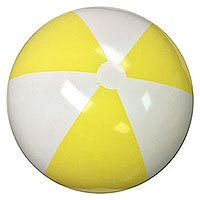 25 / 48'' Yellow & White Beach Balls