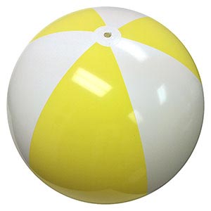 25 / 48'' Yellow & White Beach Balls