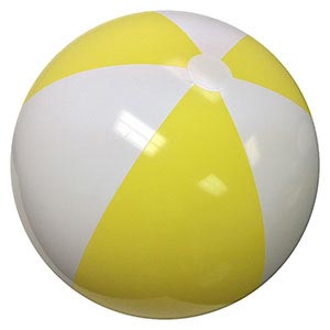 25 / 48'' Yellow & White Beach Balls