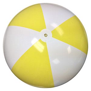 25 / 48'' Yellow & White Beach Balls